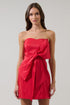 Albina Strapless Bow Mini Dress